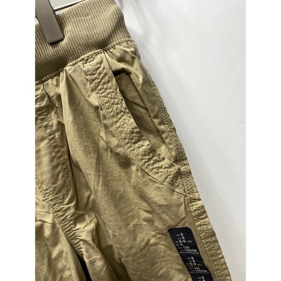 Gap Kids Boys Drawstring Tan Khaki Cargo Pants - Size 8, New - Picture 4 of 11
